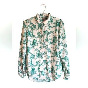 H&M Green Trees Blouse